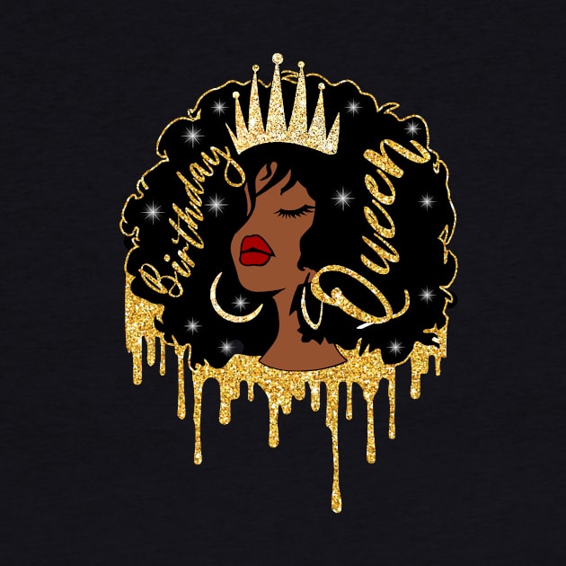 Birthday Queen Afro Hair African American Black by marisamegan8av